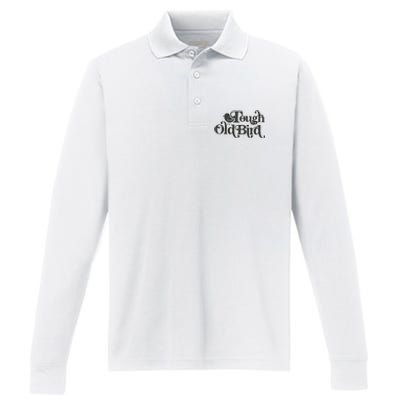 Tough Old Bird Grandma Performance Long Sleeve Polo