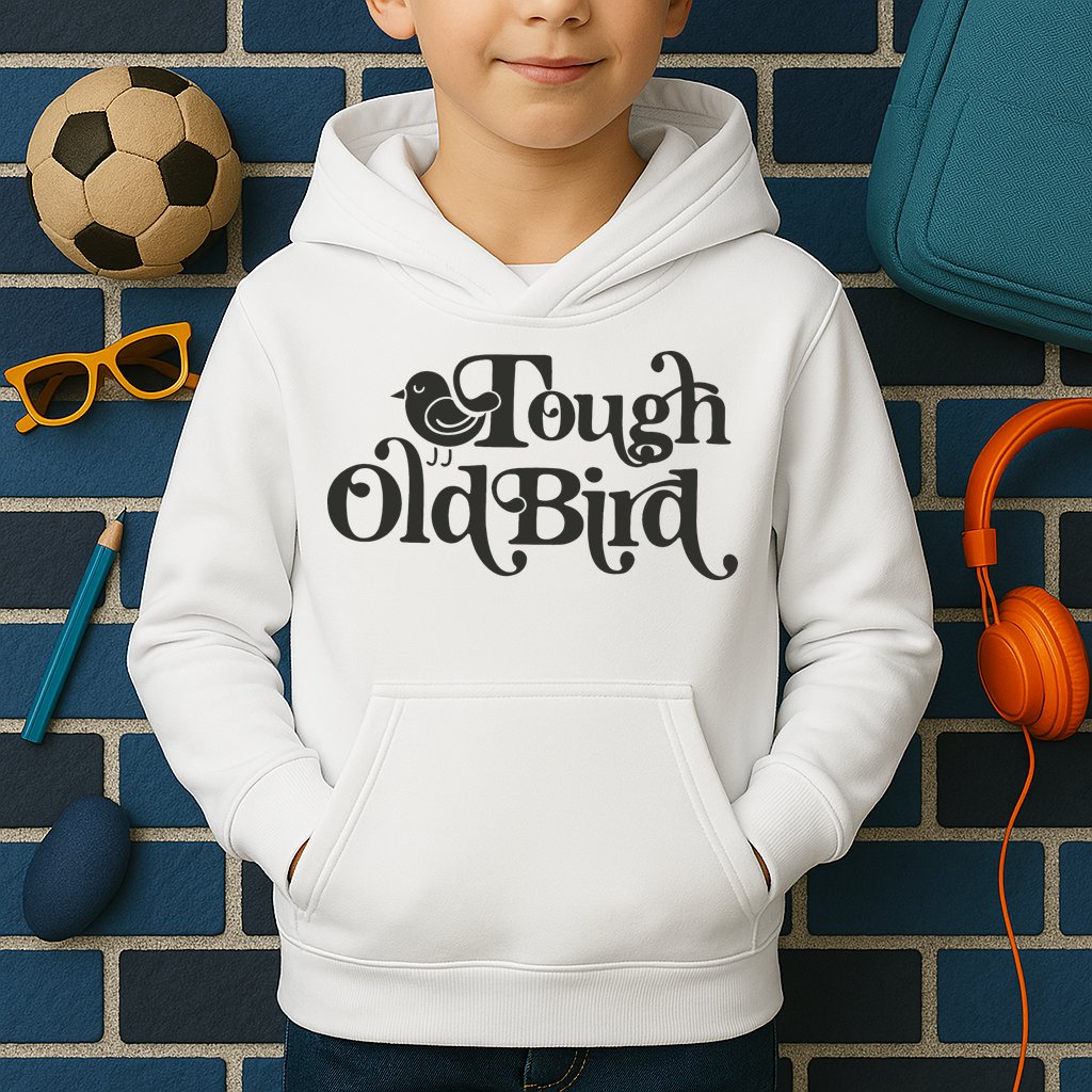 Tough Old Bird Grandma Kids Hoodie