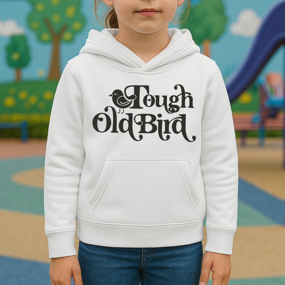 Tough Old Bird Grandma Kids Hoodie
