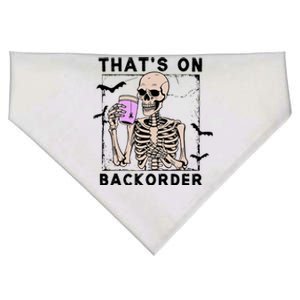 That’S On Backorder Skeleton Drink Halloween Bat Fly USA-Made Doggie Bandana