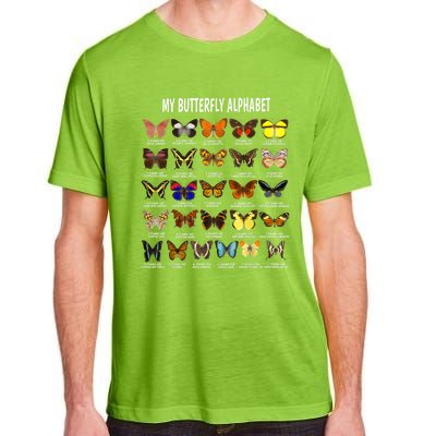 Types Of Butterflies Alphabet Abc Butterfly Identification Adult ChromaSoft Performance T-Shirt