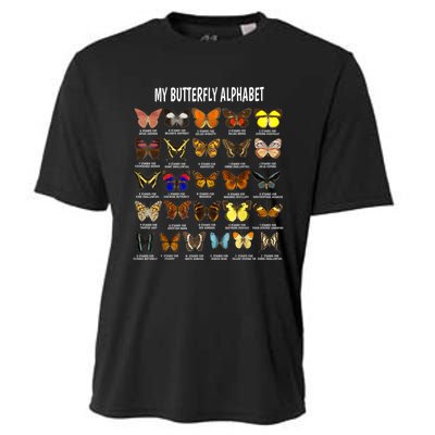 Types Of Butterflies Alphabet Abc Butterfly Identification Cooling Performance Crew T-Shirt