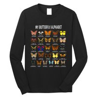 Types Of Butterflies Alphabet Abc Butterfly Identification Long Sleeve Shirt