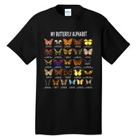 Types Of Butterflies Alphabet Abc Butterfly Identification Tall T-Shirt