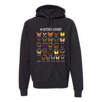 Types Of Butterflies Alphabet Abc Butterfly Identification Premium Hoodie