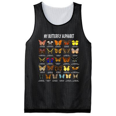 Types Of Butterflies Alphabet Abc Butterfly Identification Mesh Reversible Basketball Jersey Tank