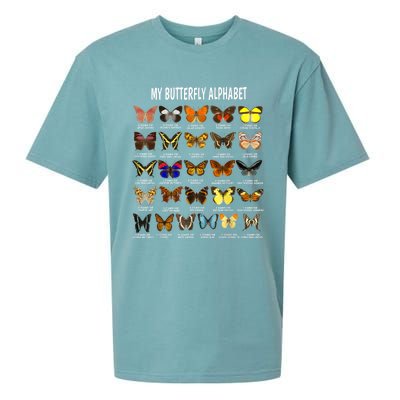 Types Of Butterflies Alphabet Abc Butterfly Identification Sueded Cloud Jersey T-Shirt