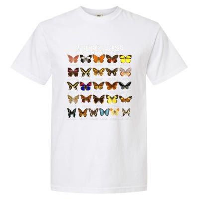 Types Of Butterflies Alphabet Abc Butterfly Identification Garment-Dyed Heavyweight T-Shirt