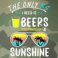 The Only BS I need is Beers And Sunshine Cool Funny Summer Legacy Tie Dye Trucker Hat