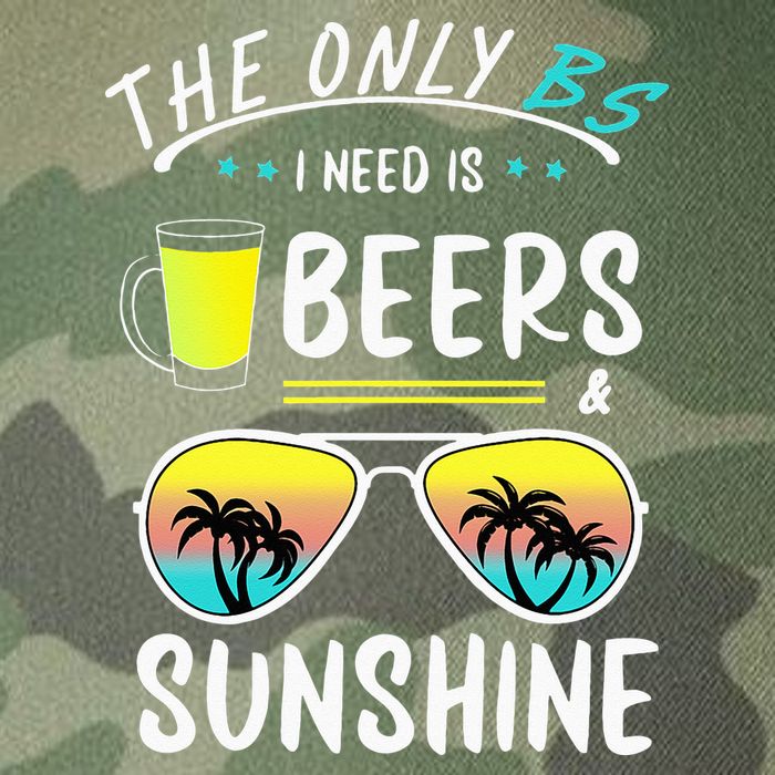 The Only BS I need is Beers And Sunshine Cool Funny Summer Legacy Tie Dye Trucker Hat