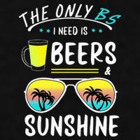 The Only BS I need is Beers And Sunshine Cool Funny Summer Ladies PosiCharge Tri-Blend Wicking Tank