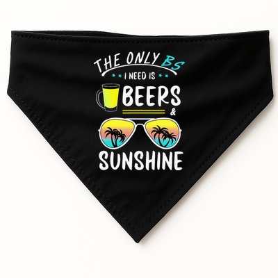 The Only BS I need is Beers And Sunshine Cool Funny Summer USA-Made Doggie Bandana