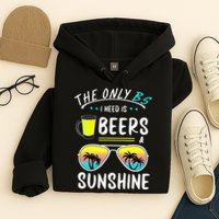 The Only BS I need is Beers And Sunshine Cool Funny Summer Hoodie