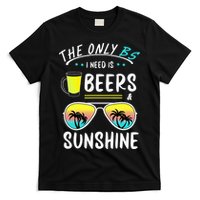 The Only BS I need is Beers And Sunshine Cool Funny Summer T-Shirt