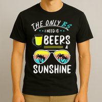 The Only BS I need is Beers And Sunshine Cool Funny Summer T-Shirt