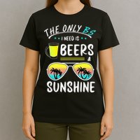 The Only BS I need is Beers And Sunshine Cool Funny Summer T-Shirt