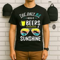 The Only BS I need is Beers And Sunshine Cool Funny Summer T-Shirt