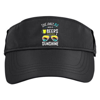 The Only BS I need is Beers And Sunshine Cool Funny Summer Adult Drive Performance Visor