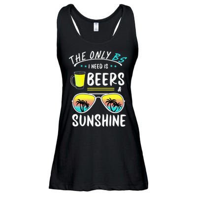 The Only BS I need is Beers And Sunshine Cool Funny Summer Ladies Essential Flowy Tank