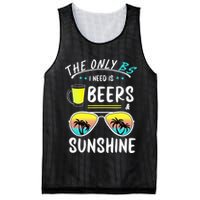 The Only BS I need is Beers And Sunshine Cool Funny Summer Mesh Reversible Basketball Jersey Tank
