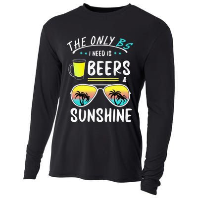 The Only BS I need is Beers And Sunshine Cool Funny Summer Cooling Performance Long Sleeve Crew