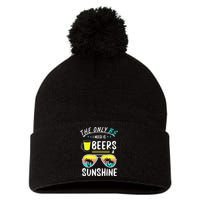 The Only BS I need is Beers And Sunshine Cool Funny Summer Pom Pom 12in Knit Beanie
