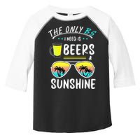 The Only BS I need is Beers And Sunshine Cool Funny Summer Toddler Fine Jersey T-Shirt