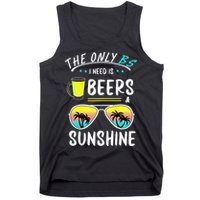 The Only BS I need is Beers And Sunshine Cool Funny Summer Tank Top