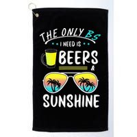 The Only BS I need is Beers And Sunshine Cool Funny Summer Golf Towel