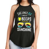 The Only BS I need is Beers And Sunshine Cool Funny Summer Women's Perfect Tri Rocker Tank