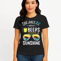 The Only BS I need is Beers And Sunshine Cool Funny Summer Womens T-Shirt