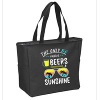 The Only BS I need is Beers And Sunshine Cool Funny Summer Zip Tote Bag