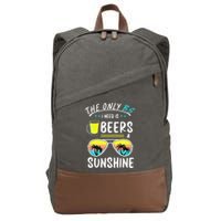 The Only BS I need is Beers And Sunshine Cool Funny Summer Cotton Canvas Backpack