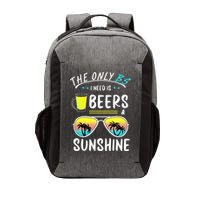 The Only BS I need is Beers And Sunshine Cool Funny Summer Vector Backpack