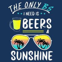 The Only BS I need is Beers And Sunshine Cool Funny Summer Infant Baby Jersey Bodysuit