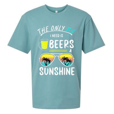 The Only BS I need is Beers And Sunshine Cool Funny Summer Sueded Cloud Jersey T-Shirt