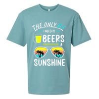 The Only BS I need is Beers And Sunshine Cool Funny Summer Sueded Cloud Jersey T-Shirt