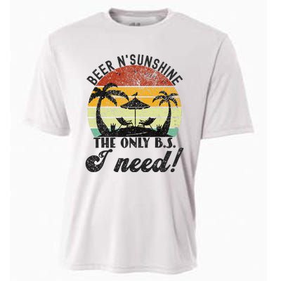 The Only BS I Need Is Beers and Sunshine Retro Beach Cooling Performance Crew T-Shirt