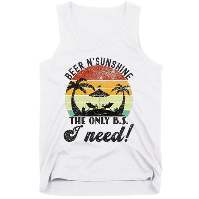 The Only BS I Need Is Beers and Sunshine Retro Beach Tank Top