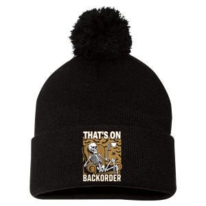 ThatS On Backorder Pharmacy Tech Skeleton ThatS Backorder Pom Pom 12in Knit Beanie