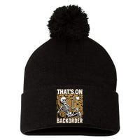 ThatS On Backorder Pharmacy Tech Skeleton ThatS Backorder Pom Pom 12in Knit Beanie