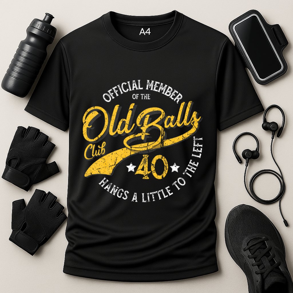 The Old Balls Club 40th Over The Hill Birthday Cooling Performance Crew T-Shirt
