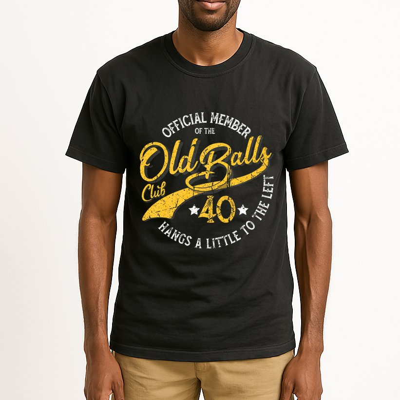 The Old Balls Club 40th Over The Hill Birthday Tall T-Shirt