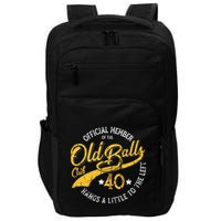 The Old Balls Club 40th Over The Hill Birthday Impact Tech Backpack