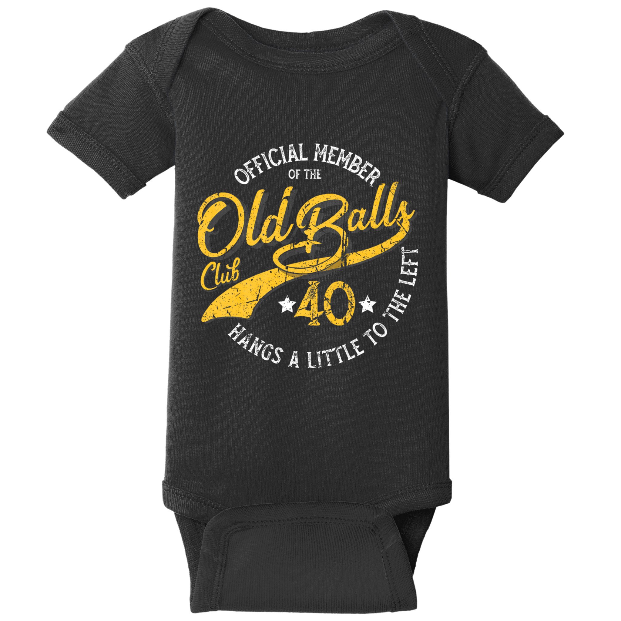 The Old Balls Club 40th Over The Hill Birthday Baby Bodysuit