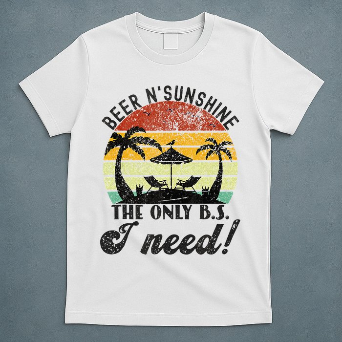 The Only BS I Need Is Beers And Sunshine Retro Beach T-Shirt