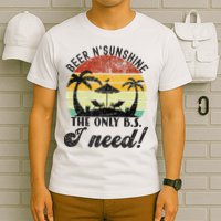 The Only BS I Need Is Beers And Sunshine Retro Beach T-Shirt