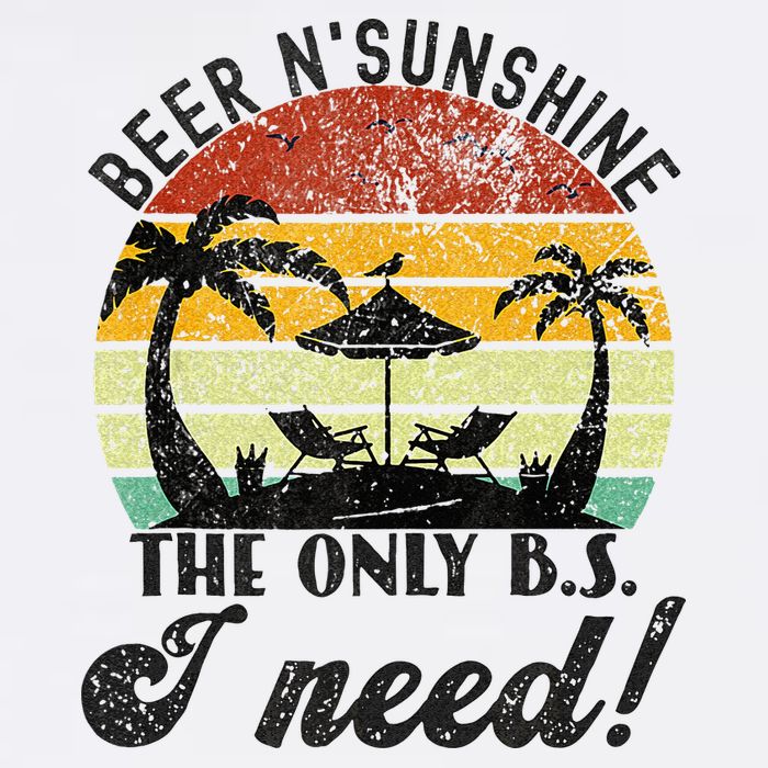 The Only BS I Need Is Beers And Sunshine Retro Beach T-Shirt