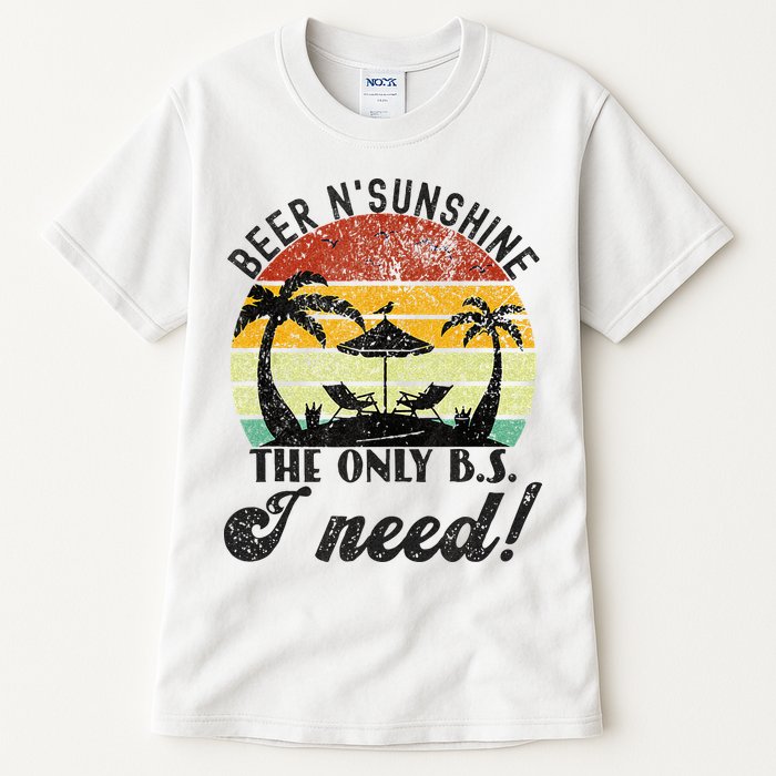 The Only BS I Need Is Beers And Sunshine Retro Beach Tall T-Shirt