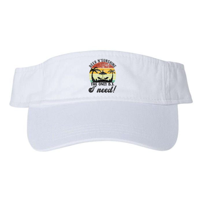 The Only BS I Need Is Beers And Sunshine Retro Beach Visor